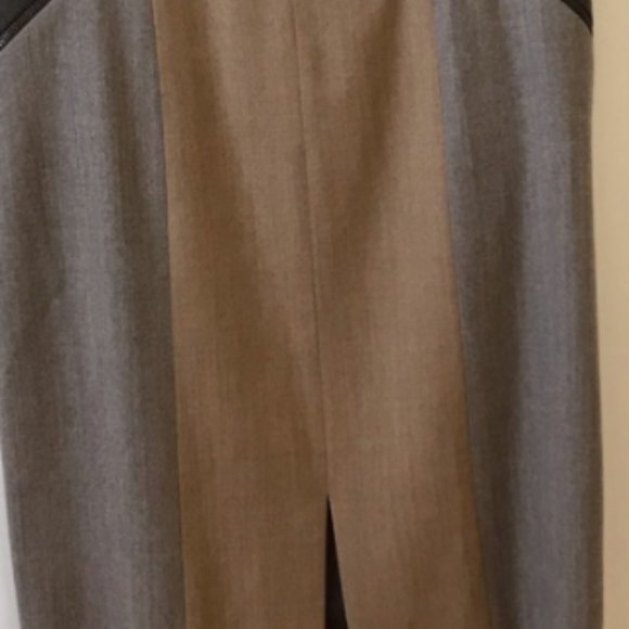Wool and Leather Club Monaco Pencil Skirt - Picture 2 of 2